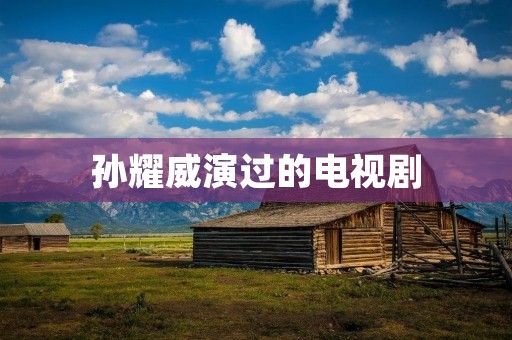 孙耀威演过的电视剧:追梦路上的演绎天才 孙耀威演过的电视剧:追梦路上的演绎天才