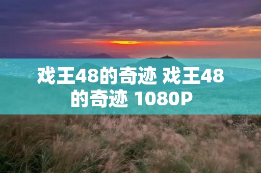 戏王48的奇迹 戏王48的奇迹 1080P