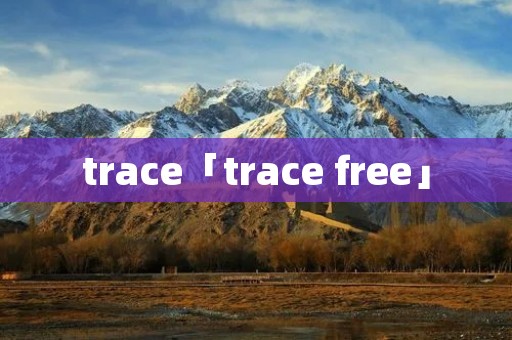 trace「trace free」
