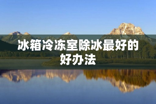 冰箱冷冻室除冰最好的好办法：科学有效的方法保持冷藏性能
