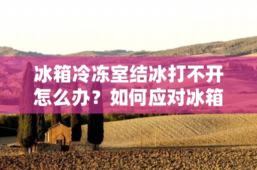冰箱冷冻室结冰打不开怎么办?如何应对冰箱冷冻室结冰无法打开的问题? 冰箱冷冻室结冰打不开怎么办?如何应对冰箱冷冻室结冰无法打开的问题?