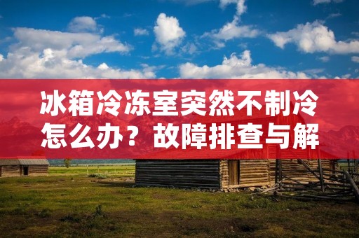 冰箱冷冻室突然不制冷怎么办?故障排查与解决方案 冰箱冷冻室突然不制冷怎么办?故障排查与解决方案