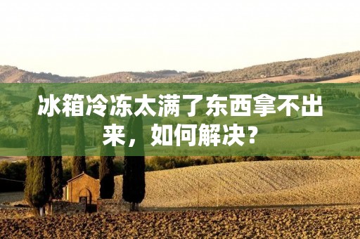 冰箱冷冻太满了东西拿不出来,如何解决? 冰箱冷冻太满了东西拿不出来,如何解决?