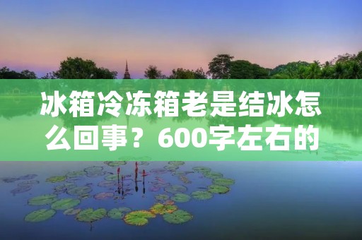 冰箱冷冻箱老是结冰怎么回事?600字左右的详细描述 冰箱冷冻箱老是结冰怎么回事?600字左右的详细描述