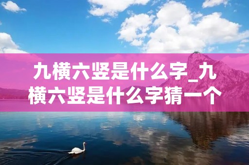 九横六竖是什么字_九横六竖是什么字猜一个字