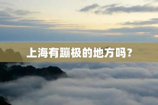 上海有蹦极的地方吗？