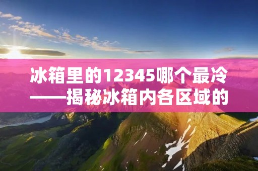 冰箱里的12345哪个最冷——揭秘冰箱内各区域的温度差异