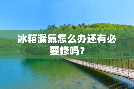 冰箱漏氟怎么办还有必要修吗？