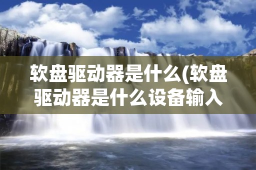 软盘驱动器是什么(软盘驱动器是什么设备输入还是输出)
