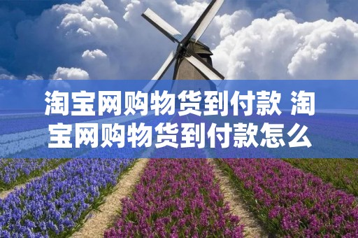 淘宝网购物货到付款 淘宝网购物货到付款怎么操作 淘宝网购物货到付款 淘宝网购物货到付款怎么操作