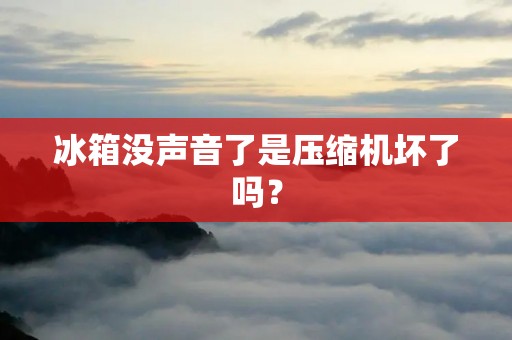 冰箱没声音了是压缩机坏了吗？