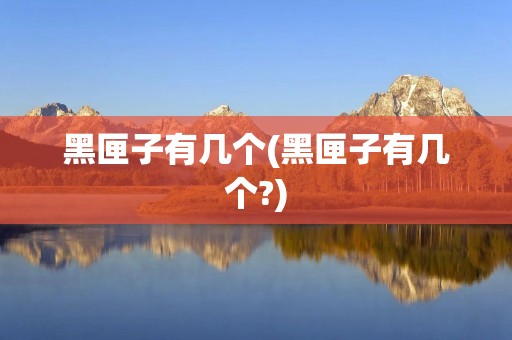 黑匣子有几个(黑匣子有几个?) 黑匣子有几个(黑匣子有几个?)