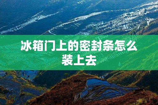 冰箱门上的密封条怎么装上去