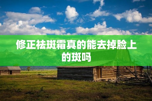 修正祛斑霜真的能去掉脸上的斑吗 修正祛斑霜真的能去掉脸上的斑吗