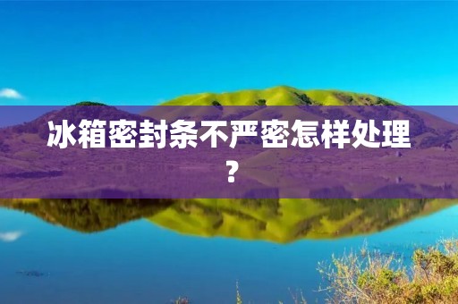 冰箱密封条不严密怎样处理? 冰箱密封条不严密怎样处理?