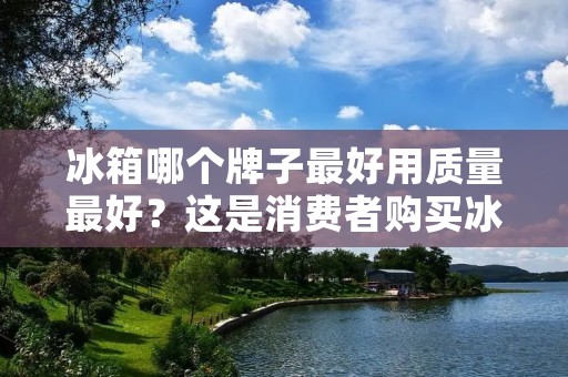 冰箱哪个牌子最好用质量最好?这是消费者购买冰箱时最常遇到的问题。随着科技的进步和市场的竞争,冰箱品牌众多,各家都声称自己的产品最好。那么,究竟哪个牌子的冰箱才是真正的好用,质量最好呢? 冰箱哪个牌子最好用质量最好?这是消费者购买冰箱时最常遇到的问题。随着科技的进步和市场的竞争,冰箱品牌众多,各家都声称自己的产品最好。那么,究竟哪个牌子的冰箱才是真正的好用,质量最好呢?