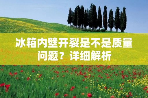 冰箱内壁开裂是不是质量问题？详细解析