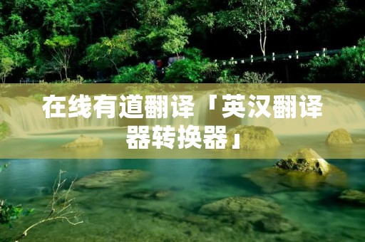 在线有道翻译「英汉翻译器转换器」