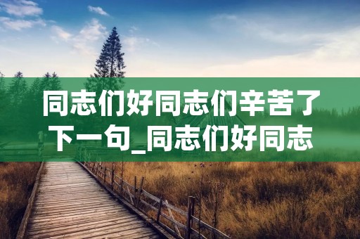 同志们好同志们辛苦了下一句_同志们好同志们辛苦了下一句怎么说