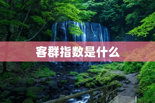 客群指数是什么