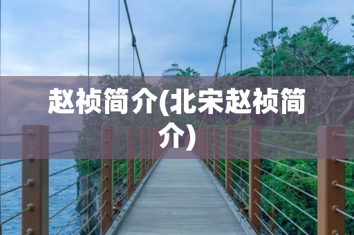 赵祯简介(北宋赵祯简介)