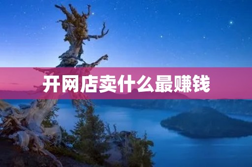 开网店卖什么最赚钱