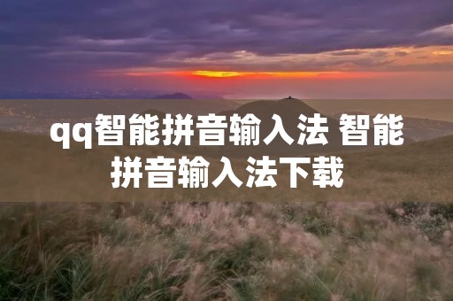 qq智能拼音输入法 智能拼音输入法下载