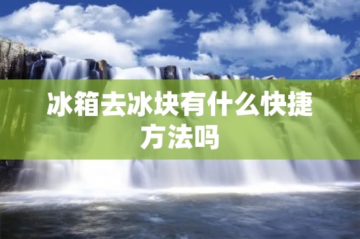 冰箱去冰块有什么快捷方法吗 冰箱去冰块有什么快捷方法吗