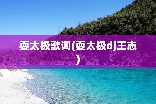 耍太极歌词(耍太极dj王志) 耍太极歌词(耍太极dj王志)