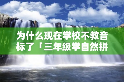 为什么现在学校不教音标了「三年级学自然拼读还是音标」 为什么现在学校不教音标了「三年级学自然拼读还是音标」