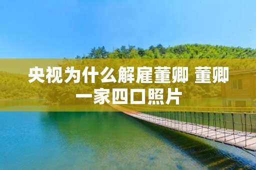 央视为什么解雇董卿 董卿一家四口照片