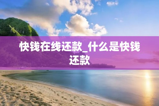 快钱在线还款_什么是快钱还款