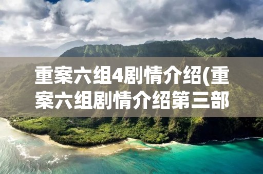 重案六组4剧情介绍(重案六组剧情介绍第三部)
