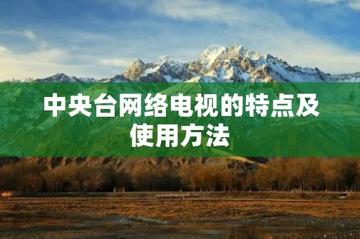 中央台网络电视的特点及使用方法