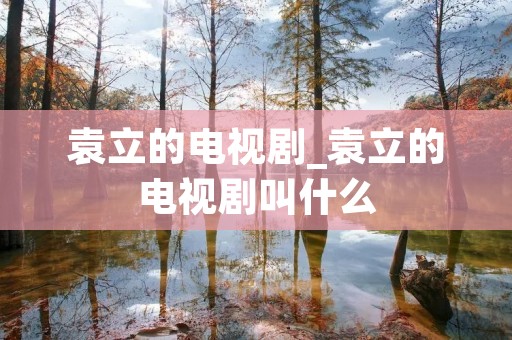 袁立的电视剧_袁立的电视剧叫什么
