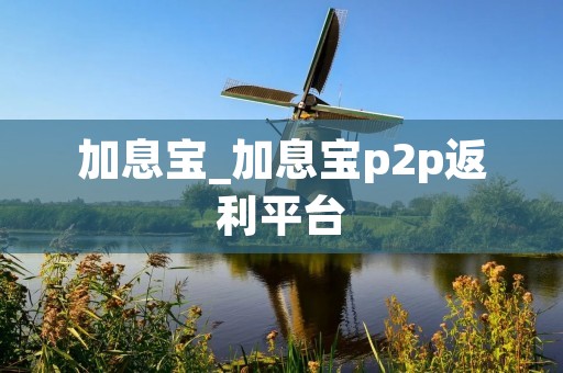 加息宝_加息宝p2p返利平台 加息宝_加息宝p2p返利平台