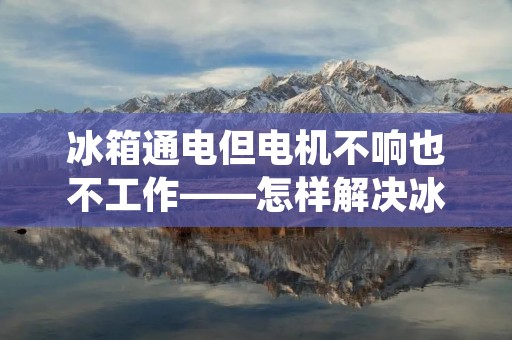 冰箱通电但电机不响也不工作——怎样解决冰箱电机无响应的问题 冰箱通电但电机不响也不工作——怎样解决冰箱电机无响应的问题