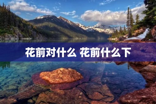 花前对什么 花前什么下