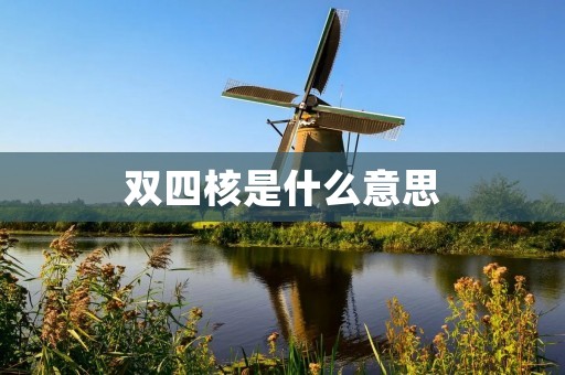 双四核是什么意思 双四核是什么意思