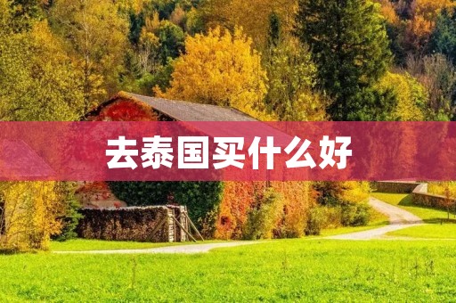 去泰国买什么好