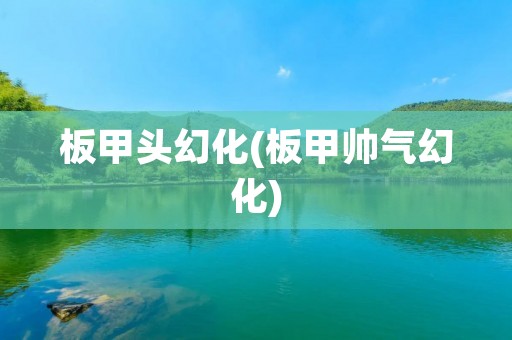 板甲头幻化(板甲帅气幻化)