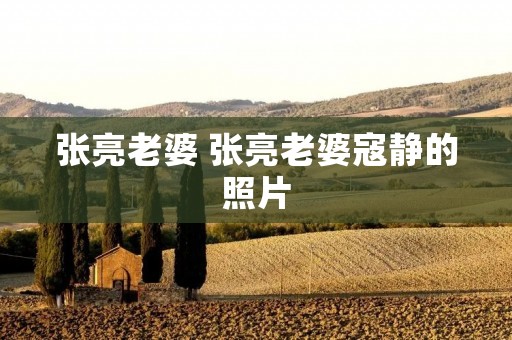 张亮老婆 张亮老婆寇静的照片
