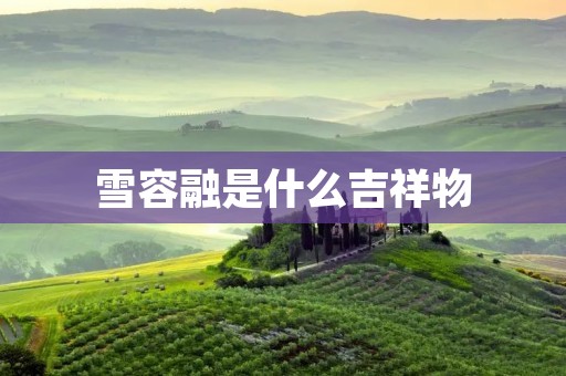 雪容融是什么吉祥物