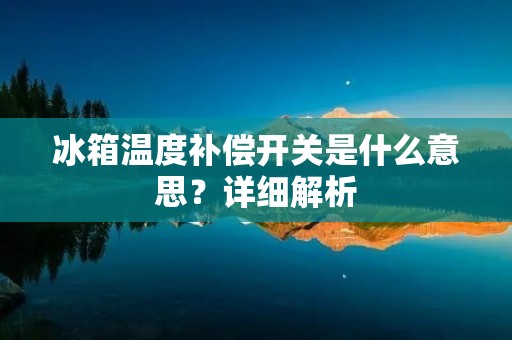 冰箱温度补偿开关是什么意思？详细解析
