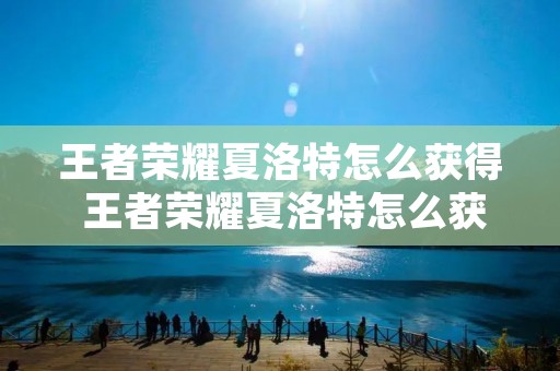 王者荣耀夏洛特怎么获得 王者荣耀夏洛特怎么获得2023