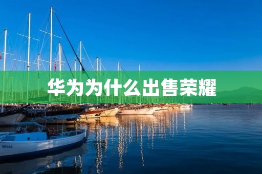 华为为什么出售荣耀 华为为什么出售荣耀