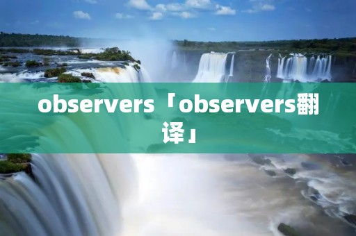 observers「observers翻译」