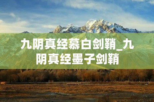 九阴真经慕白剑鞘_九阴真经墨子剑鞘