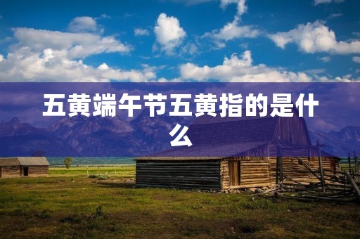 五黄端午节五黄指的是什么