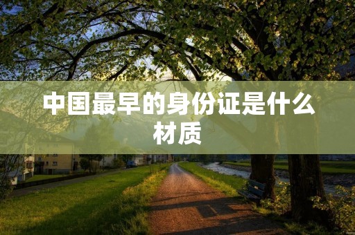 中国最早的身份证是什么材质